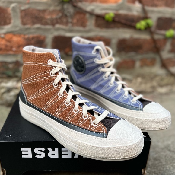 Converse Shoes - Converse Chuck Taylor All Star 70 Hi Blue Brown Cozy Granola Shoe Womens 9 NEW